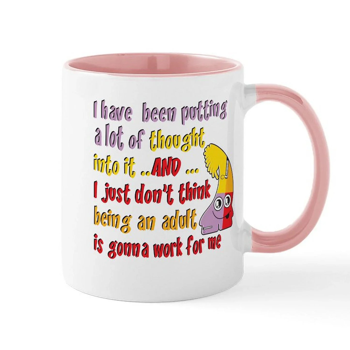CafePress - Funny Being An Adult Mugs - 11 oz Ceramic Mug - Novelty Coffee Tea Cup