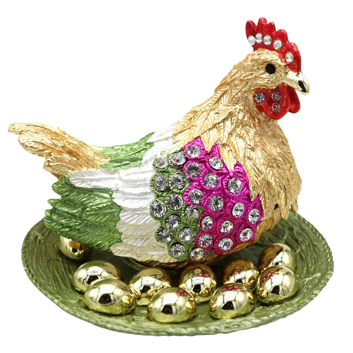 Large Chicken Egg Trinket Box Home Decoration Creative Display Ornament