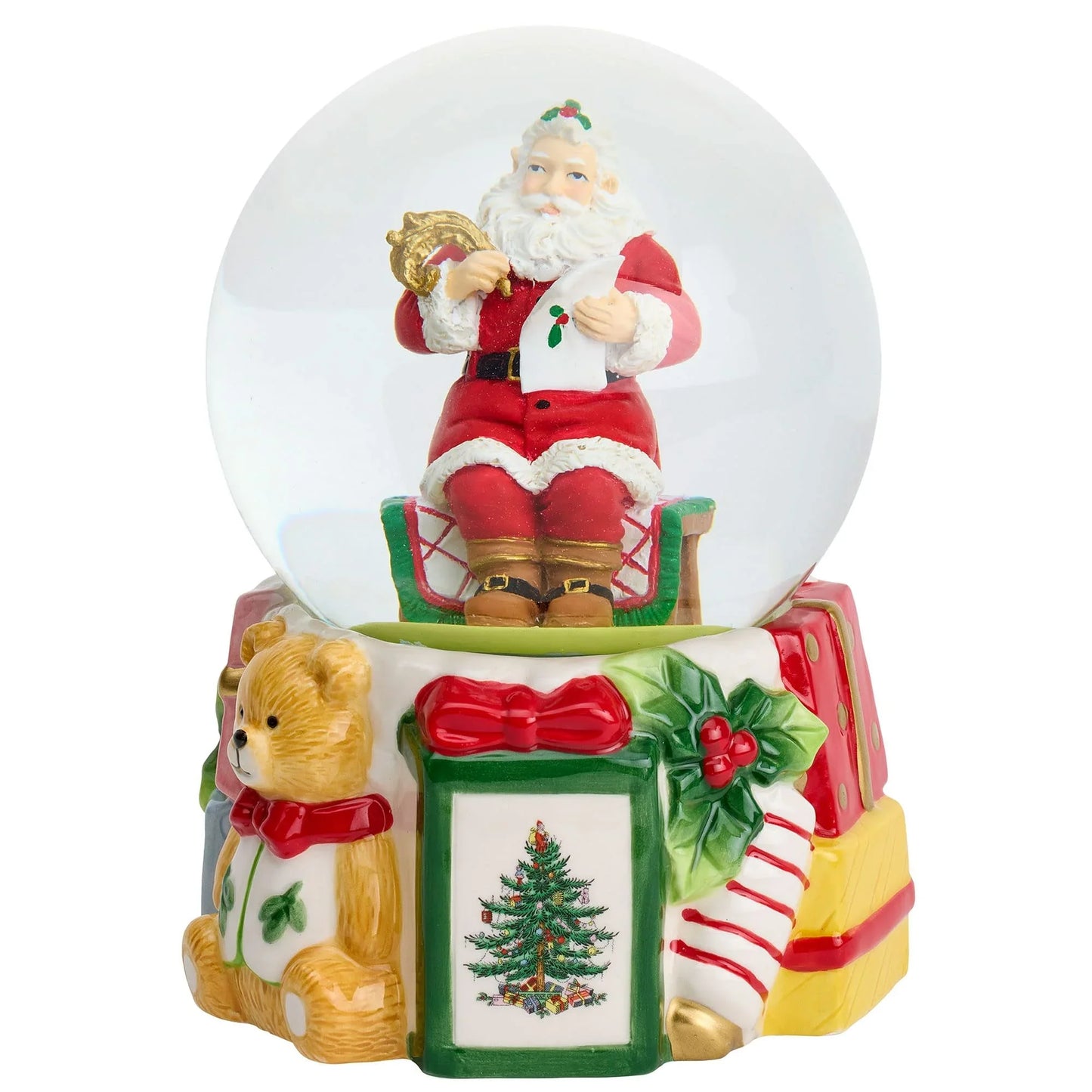Spode Christmas Tree Santa Clause Winter Wonderland Snow Globe