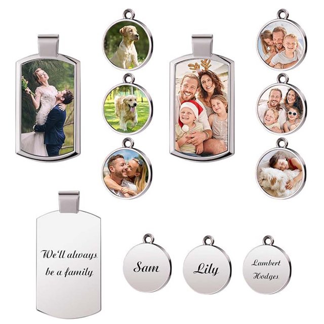 Custom Keychain with Picture - Personalized Photo Engrave Text Keychains for Women Men Boyfriend Mother's Day Gifts