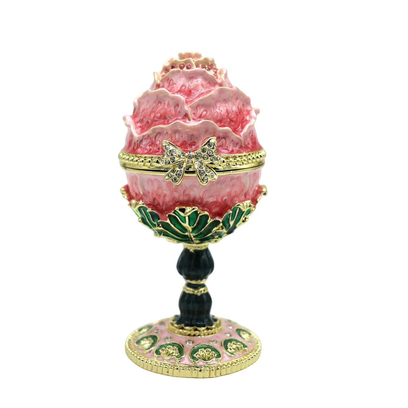Pink Rose Easter Jewelry Box For Women Birthday Gift Counter Home Decor