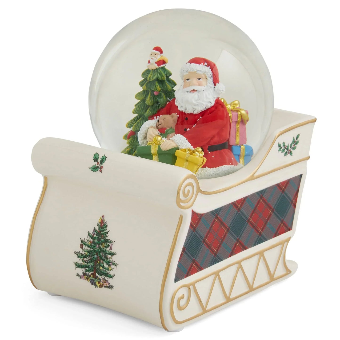 Spode Christmas Tree Santa Sleigh Winter Wonderland Snow