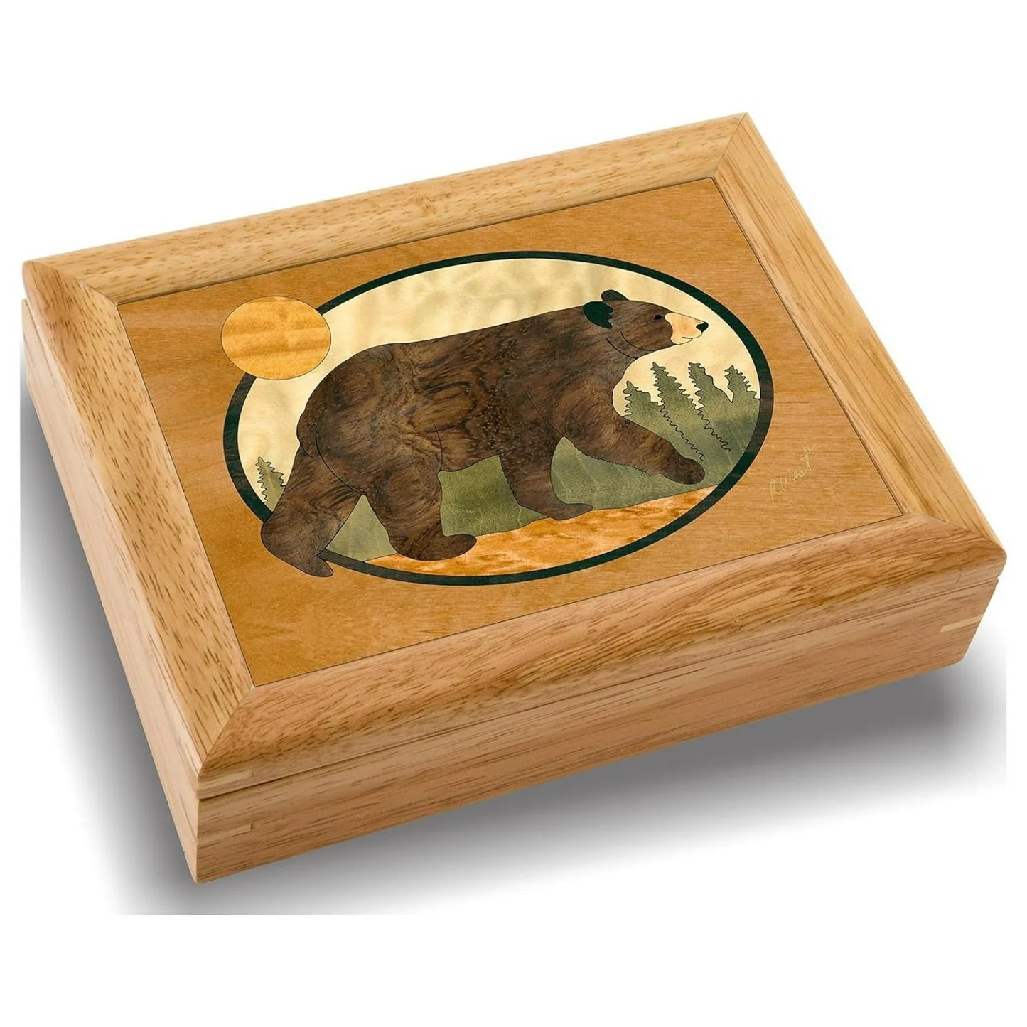 Wood Art Bear Box - Handmade in USA - Unmatched Quality - Unique